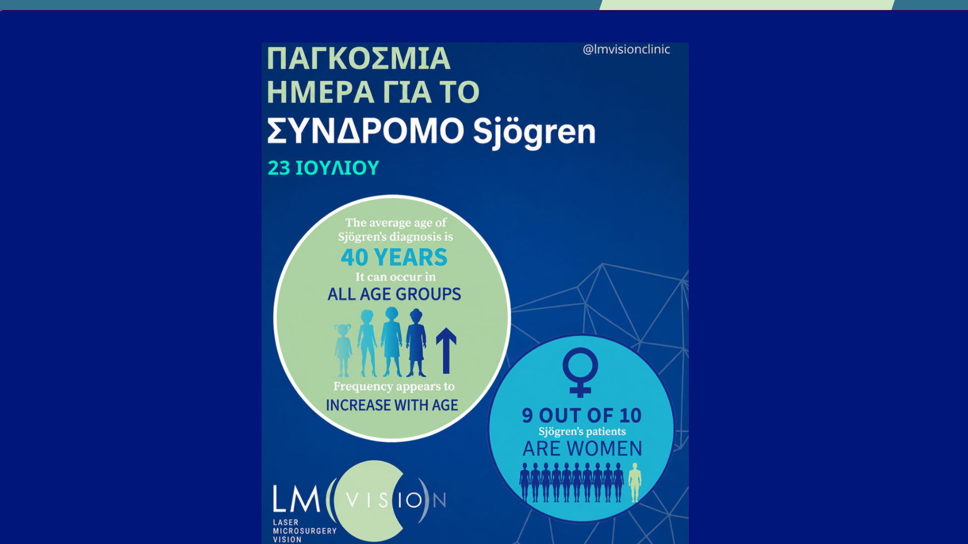 Παγκόσμια Ημέρα για το Σύνδρομο Sjögren-23 Ιουλίου